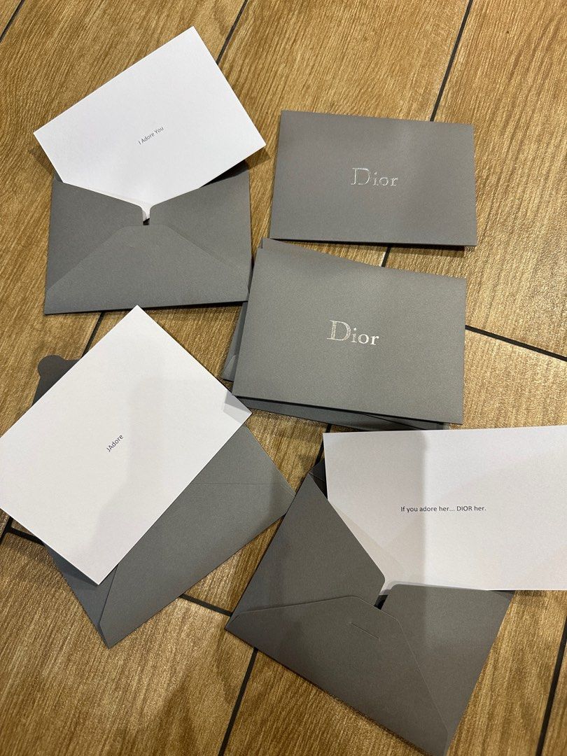 DIOR 2021 HOLIDAY White Gold Toile Gift Box Ribbon Tissue Paper Envelope   Card  eBay