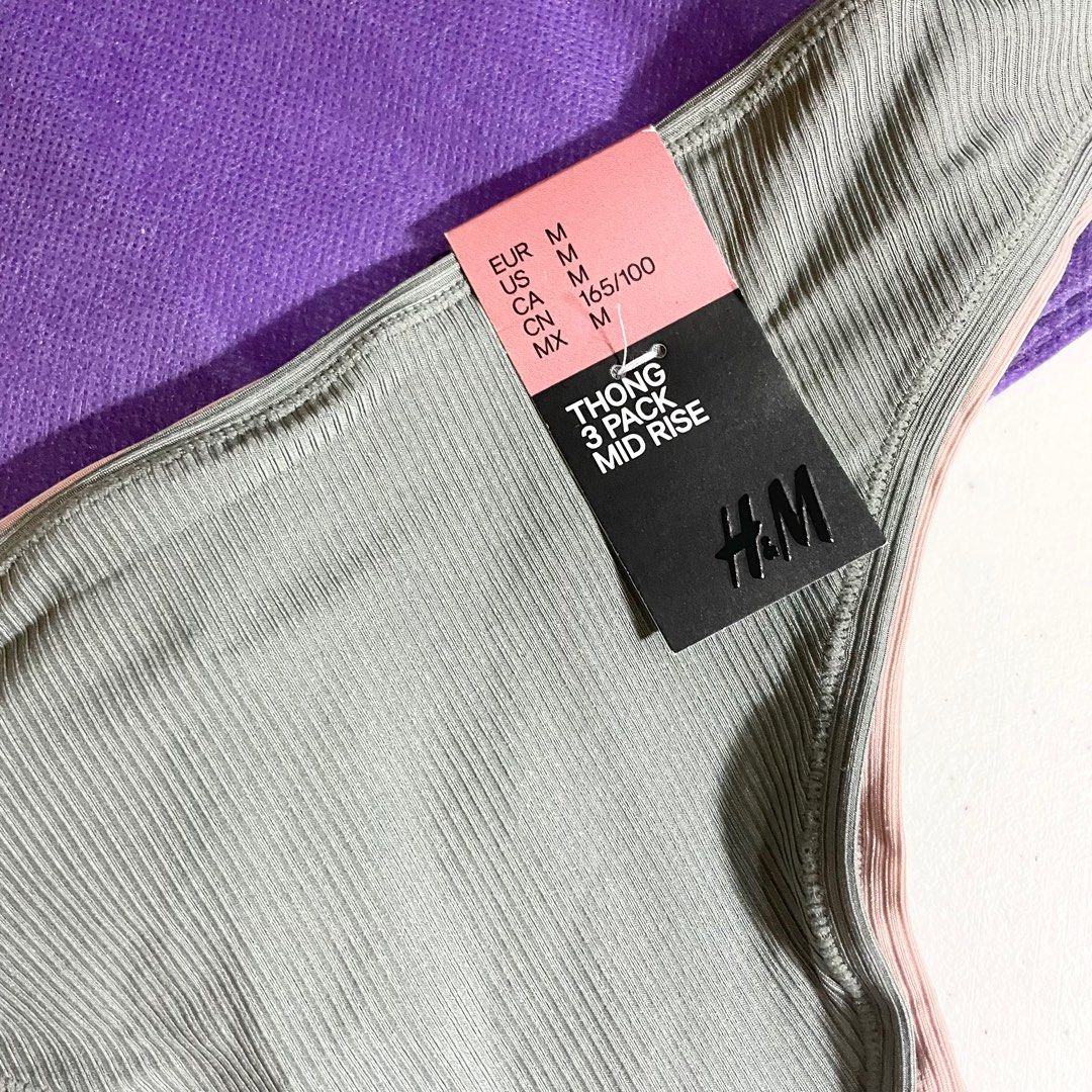 Calvin Klein Thongs Cotton 3 Pack Logo on Band (Pink/Light Gray / Gray)