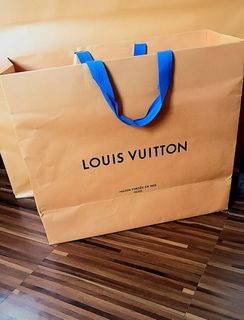 Louis Vuitton – Paper Bag and Box with Blue Ribbon • Original from LV Korea  • Free Shipping, Luxury, Accessories on Carousell