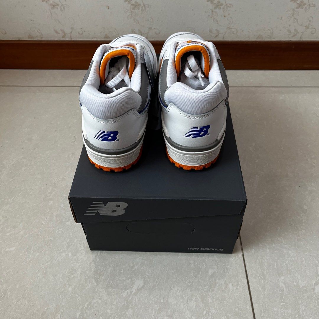 Authentic New Balance 550 White Vibrant Orange Sneakers BB550WTO