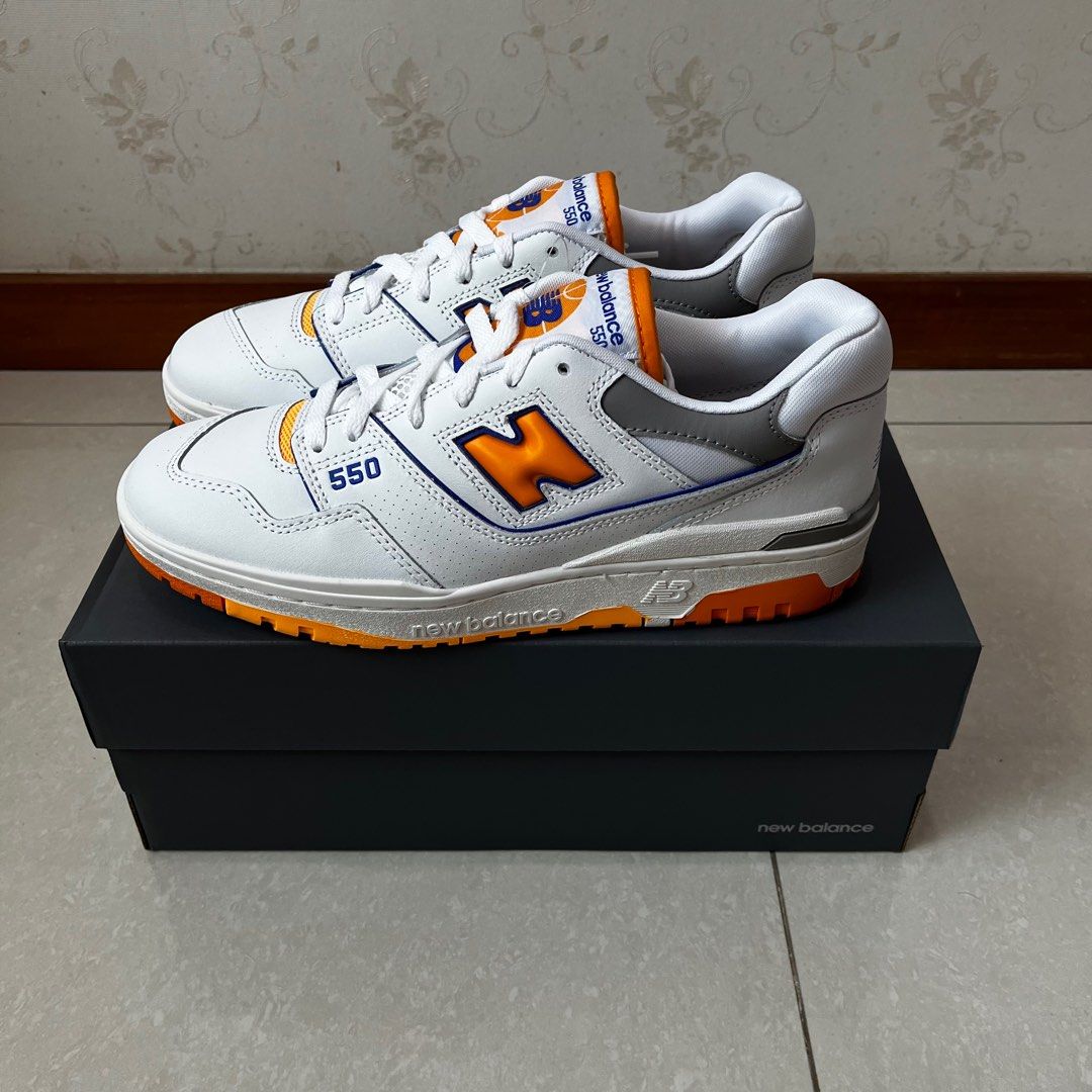 White and orange new balance online