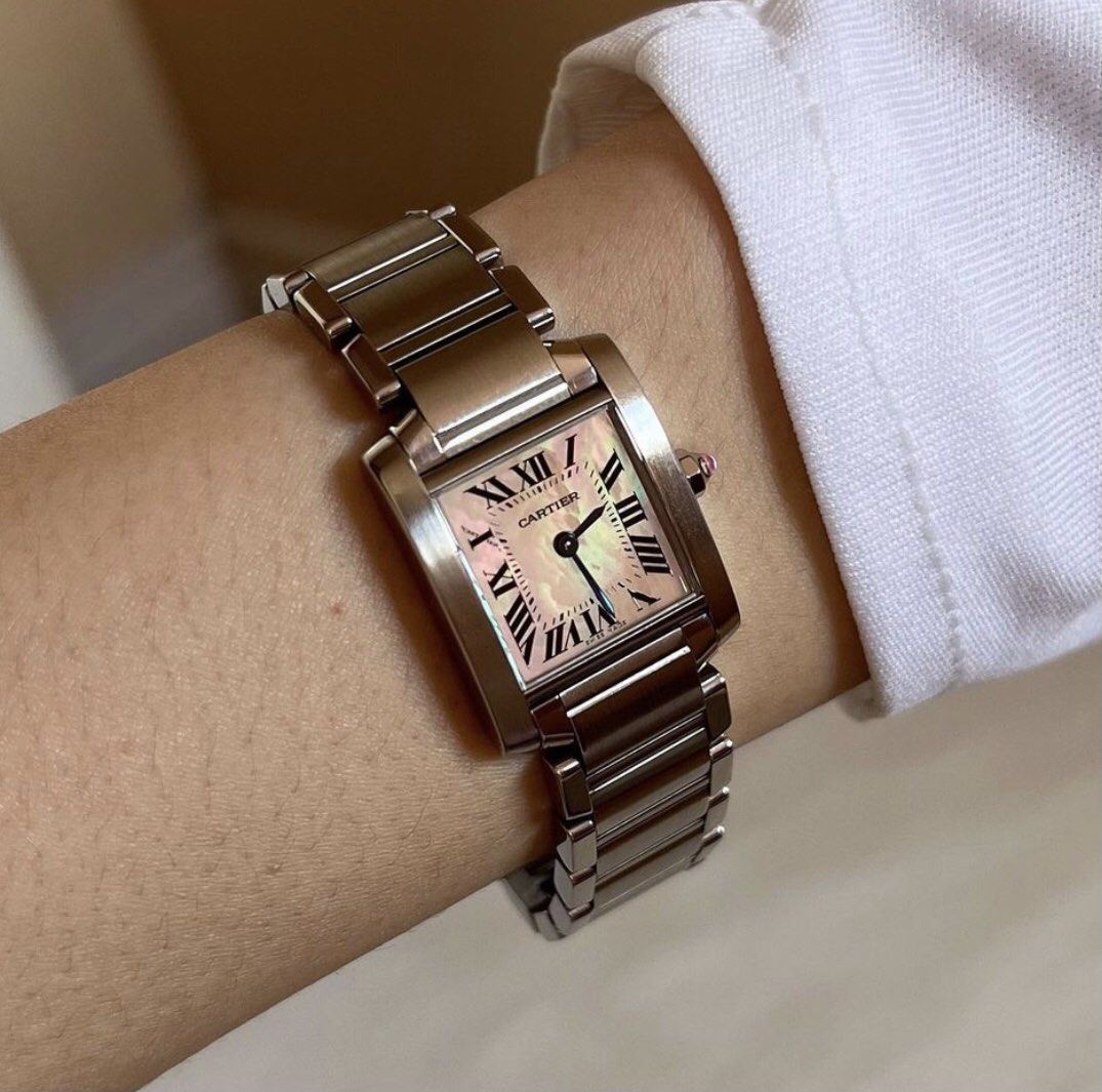Cartier mother of shop pearl watch