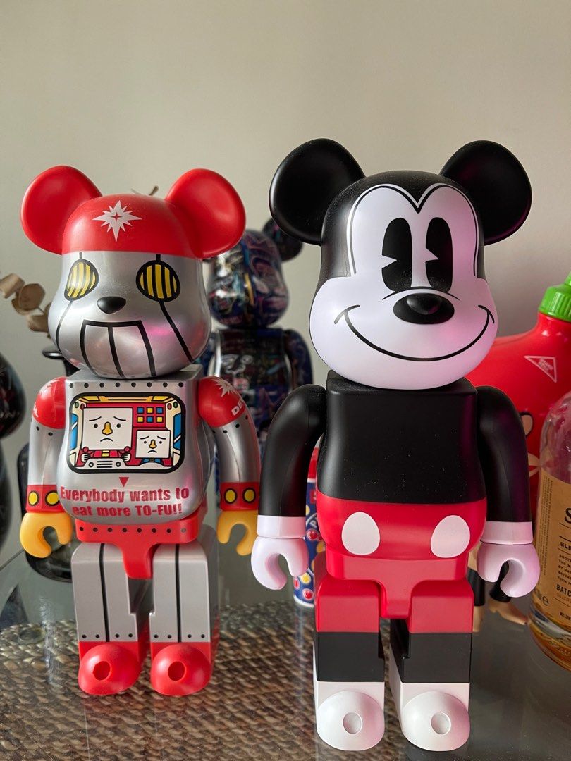 Bearbrick Mickey Mouse and Devil Robot - bear brick bape supreme