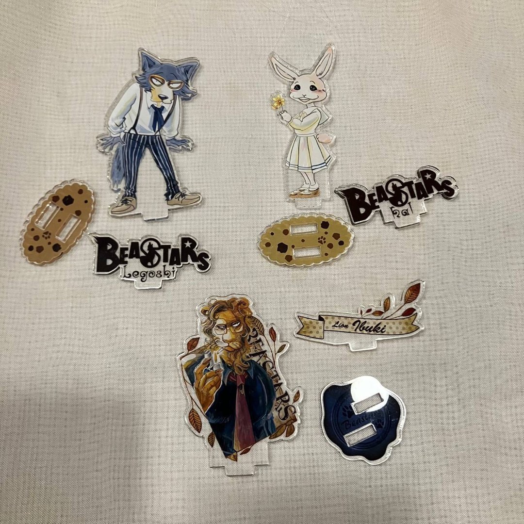 Beastars standees clearance Legosi haru louis ibuki Hobbies