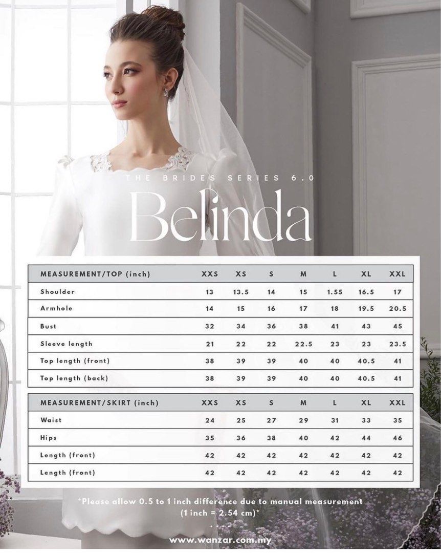 Belinda by Wanzar Bridal dress (L) baju kurung / baju nikah kahwin ...