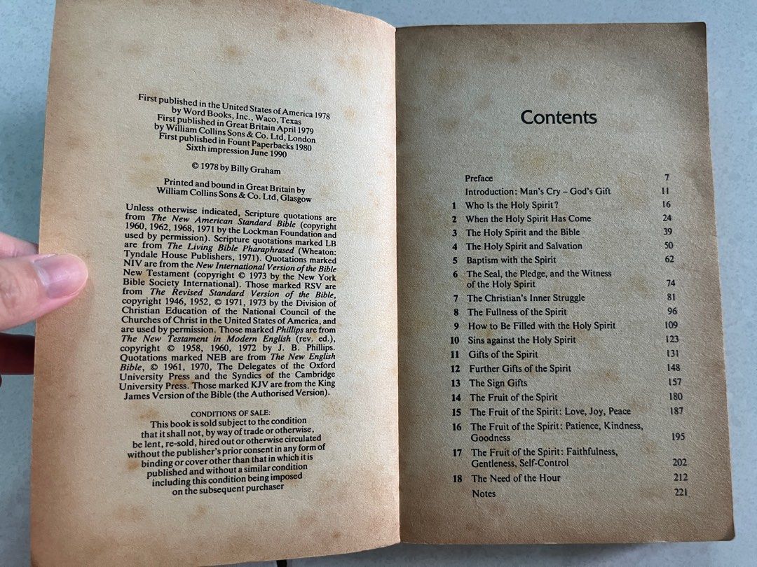 Billy graham holy spirit, Hobbies & Toys, Books & Magazines