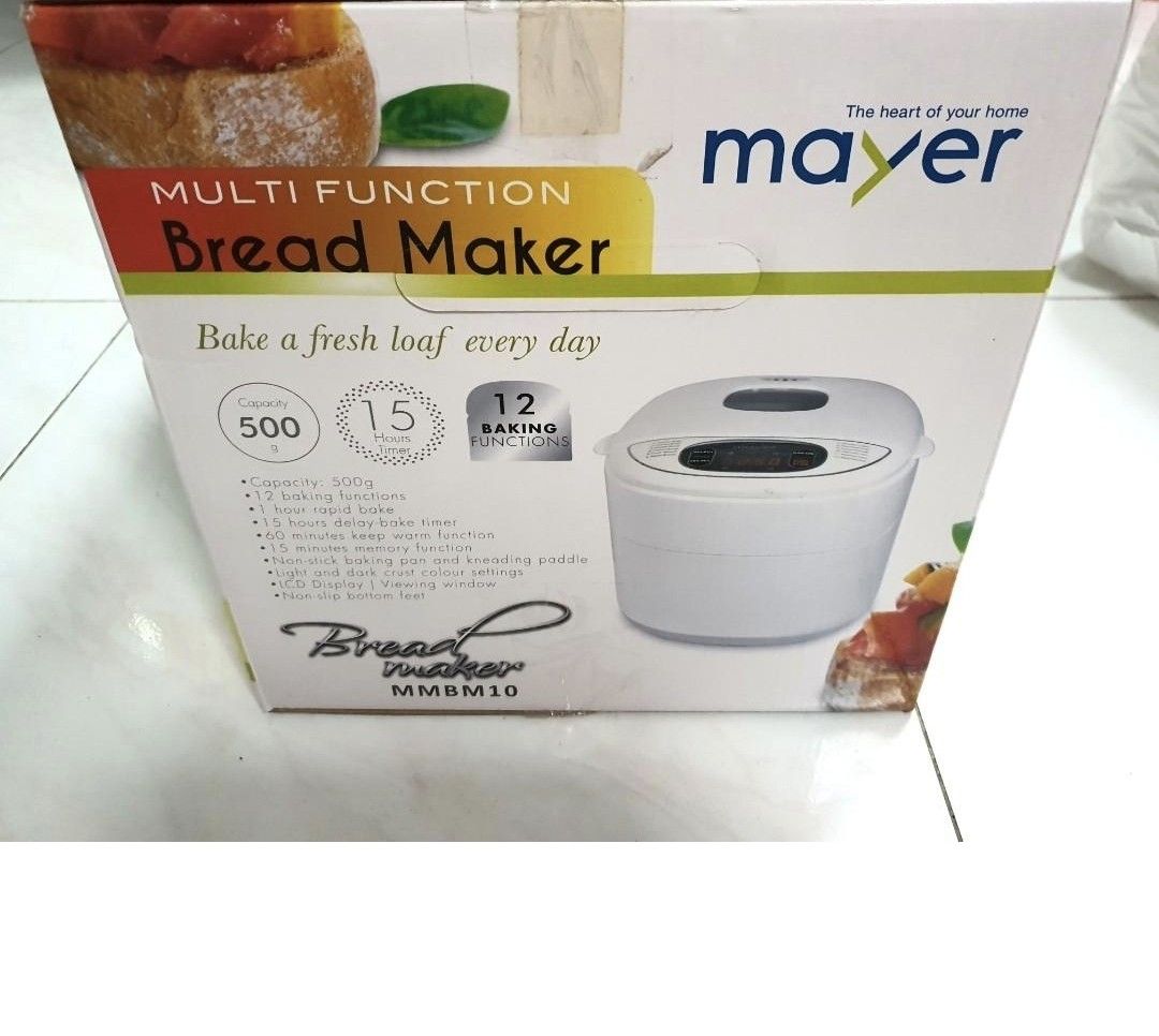 bread maker meyer (Category: Breadmakers) located in Singapore. Submitted by carbodes8 (Listing ID 1222999657, Image 3). Description: 👉self pick up under my block. or add in $15 for delivery to your house. bought this many years ago. Rtp selling $199 👉never used. new! 👉no receipt. ✔Sincere buyers kindly pm me if interested. ❌No for fussy buyers. Meeting Location Can be Arranged 💰cash or paynow Only. Goods Sold Are not Returnable/Exchangeable.