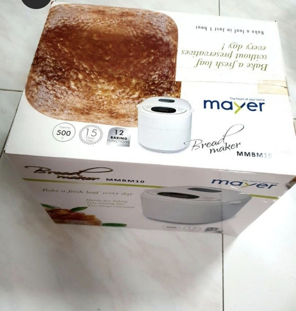 bread maker meyer (Category: Breadmakers) located in Singapore. Submitted by carbodes8 (Listing ID 1222999657, Image 4). Description: 👉self pick up under my block. or add in $15 for delivery to your house. bought this many years ago. Rtp selling $199 👉never used. new! 👉no receipt. ✔Sincere buyers kindly pm me if interested. ❌No for fussy buyers. Meeting Location Can be Arranged 💰cash or paynow Only. Goods Sold Are not Returnable/Exchangeable.