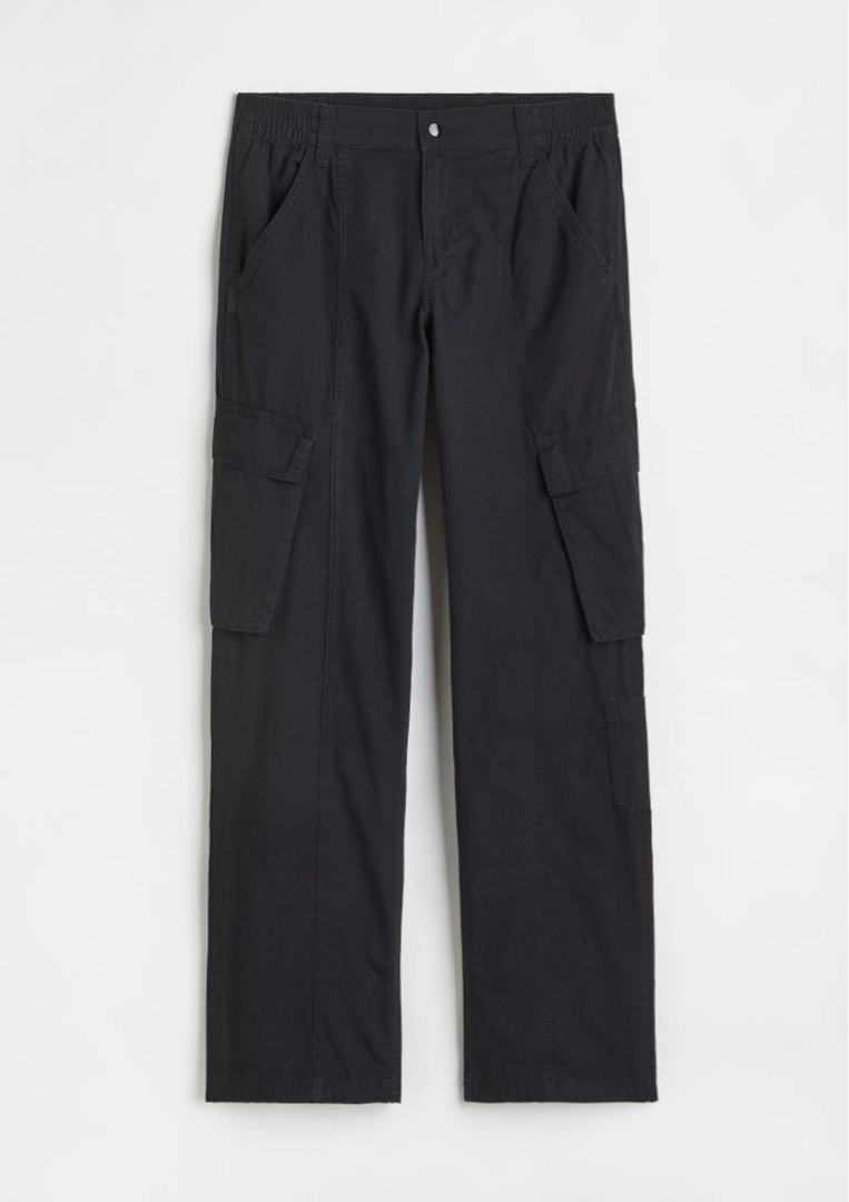 H&M Canvas Cargo Trousers, Women's Fashion, Bottoms, Other Bottoms on  Carousell