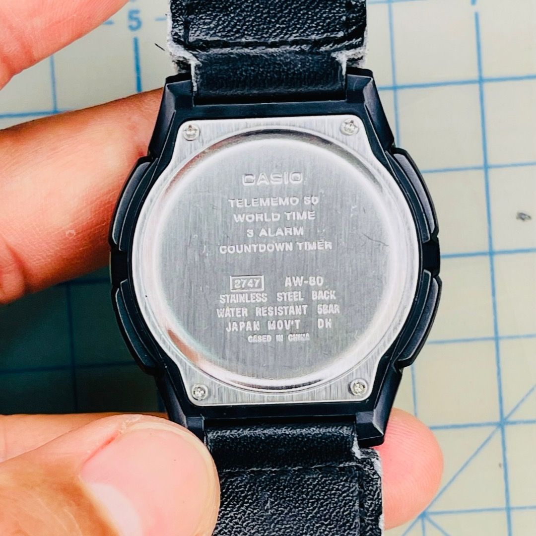 Casio stainless steel back water resistant 5 clearance bar