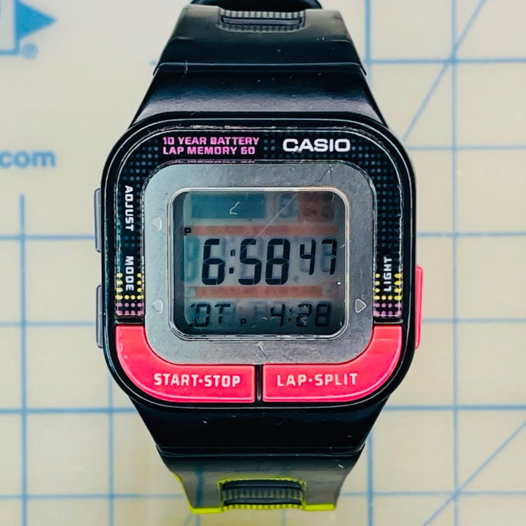 CASIO SDB 100J LAP MEMORY 60 DIGITAL WATER RESISTANT 5 BAR
