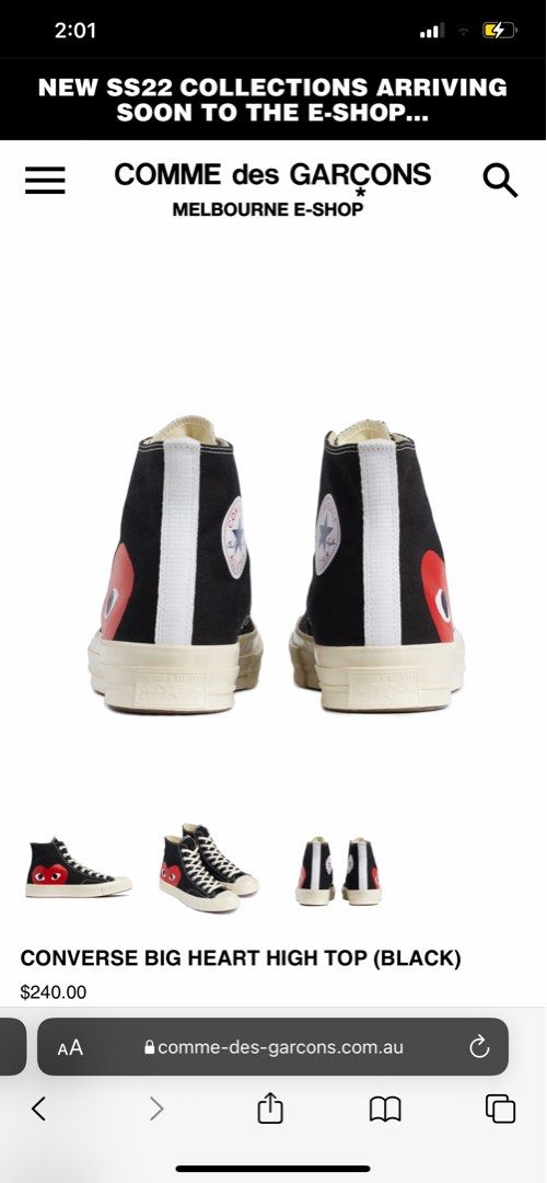Comme des garcons converse 2025 melbourne