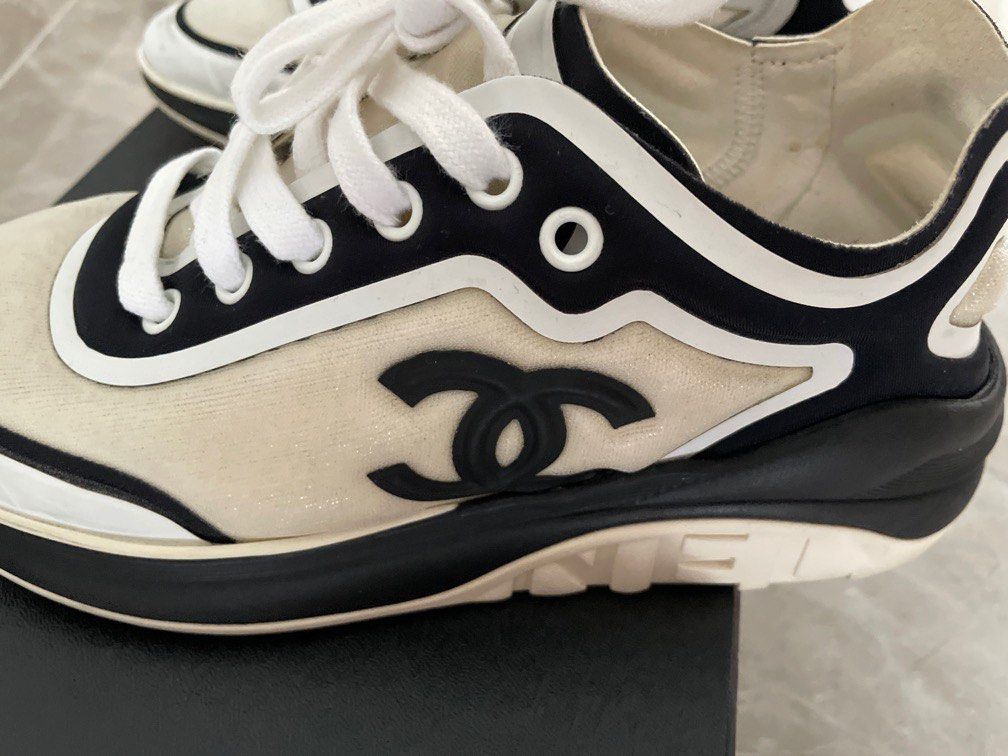 Chanel off white sneakers top