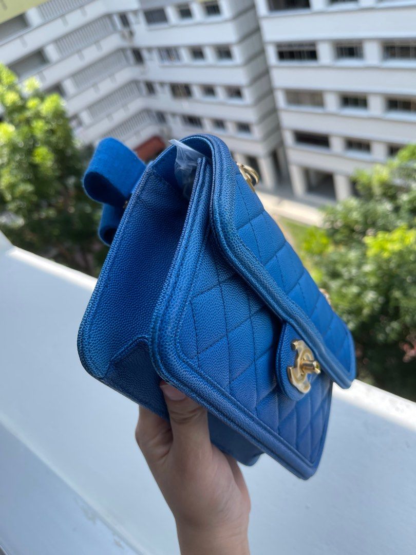 Chanel Sunset by the Sea Belt Bag in Blue Ombre Caviar AGHW