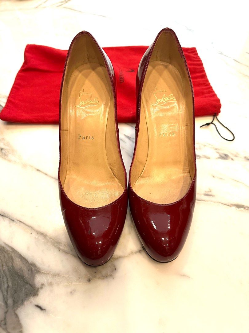 Maroon louboutins sale