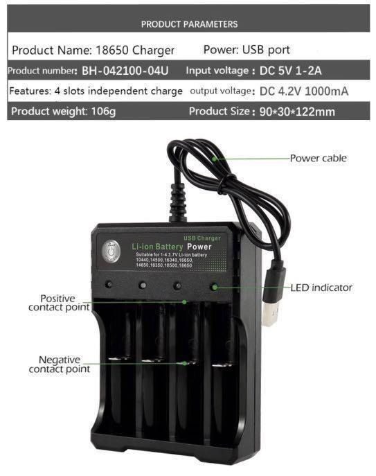 CLEARANCE] 18650 Battery Charger 4 Bay Fast Charge, for 3.7V Li-ion TR IMR  10440 14500 16650 14650 18350 18500 16340(RCR123) Batteries, USB  Intelligent Universal Rechargeable Battery Charger, Mobile Phones &  Gadgets, Mobile