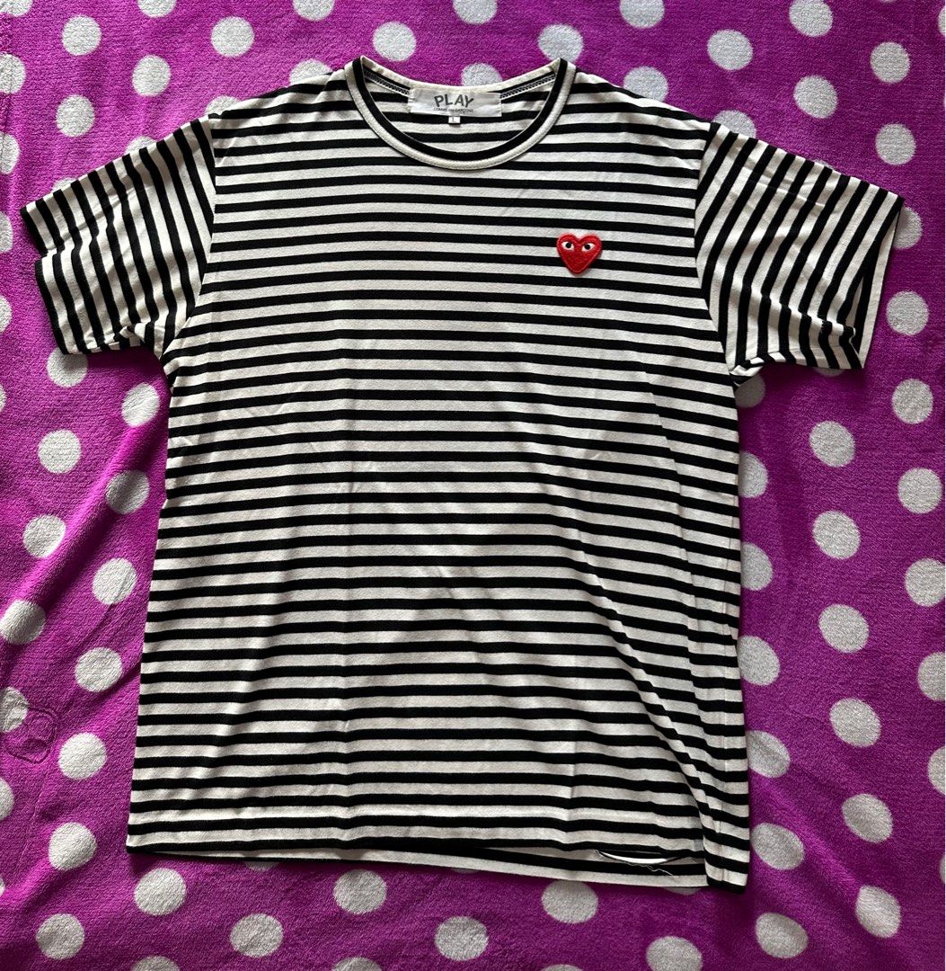 Cdg short sleeve striped discount