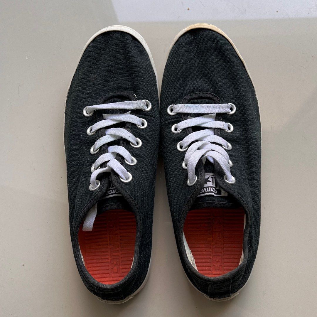Converse Black Plain, Men's Fashion, Footwear, Sneakers on Carousell