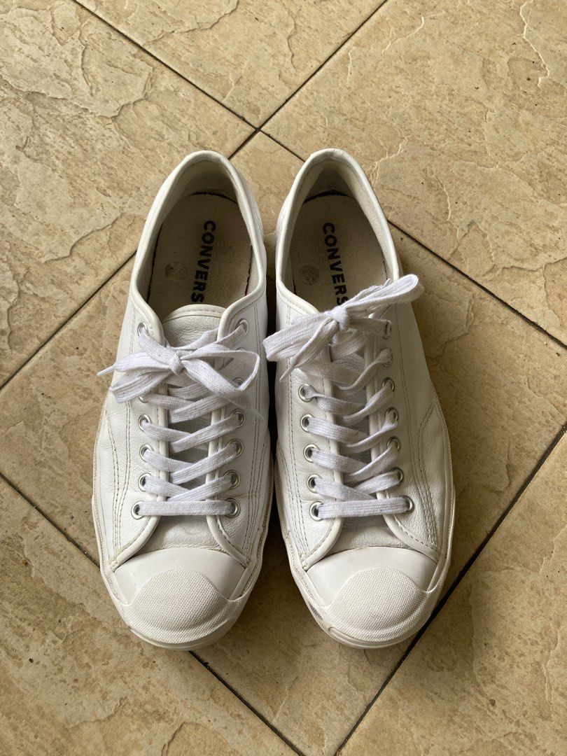 Jack purcell hotsell all white leather