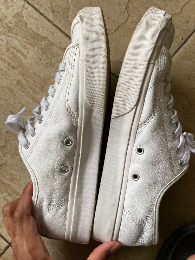 Jack purcell cheap all white leather