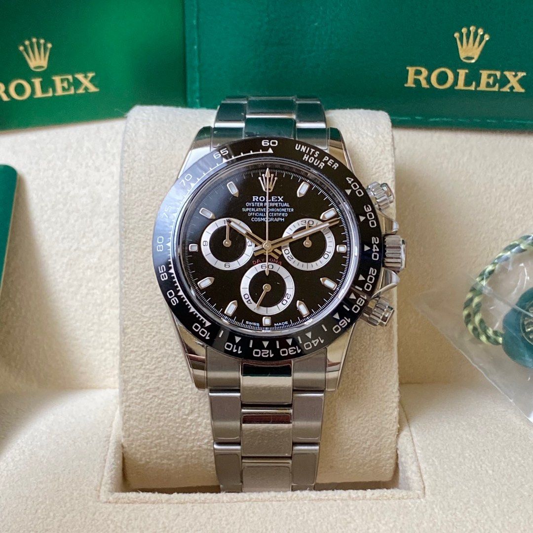 Daytona Cosmograph “ Congo “ Rolex Ceramic Bezel Black Dial 116500Ln Like  New Complete, Luxury, Watches On Carousell