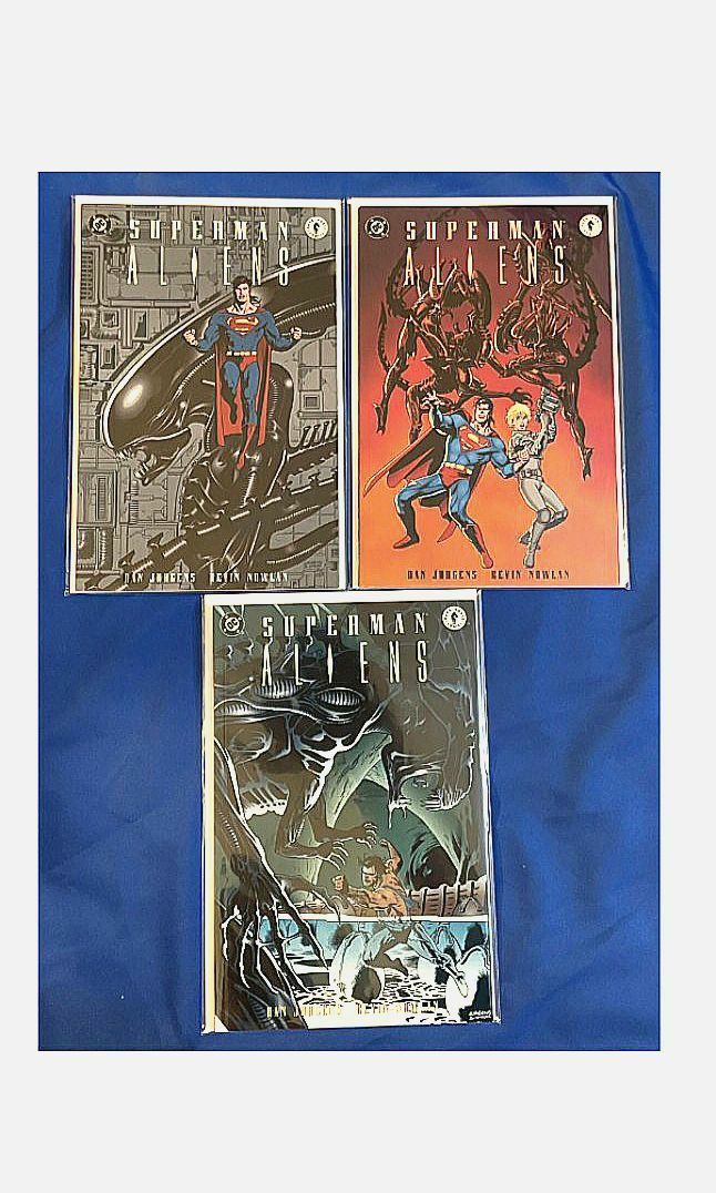 DC /Dark Horse Comics Superman Aliens Complete 3 Issue Mini-Series Near ...