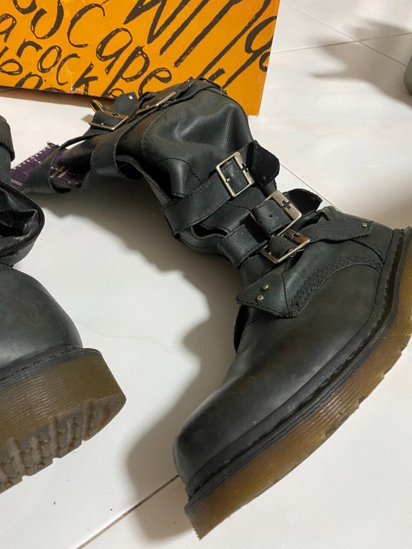 Dr. martens phina buckle-strap boot sales