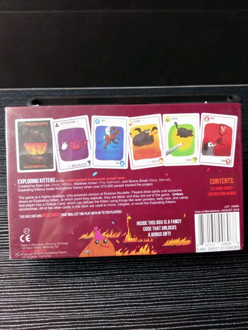 Exploding Kittens (Party Pack), Hobbies & Toys, Toys & Games on Carousell