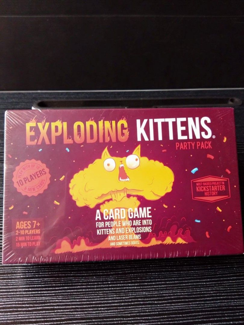 Exploding Kittens (Party Pack), Hobbies & Toys, Toys & Games on Carousell