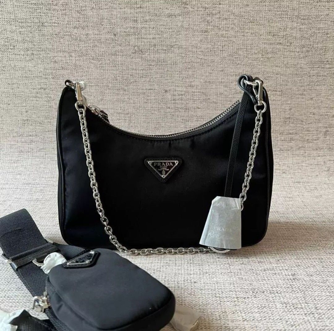 Sell Prada Nylon Multi Pochette Bag - Black