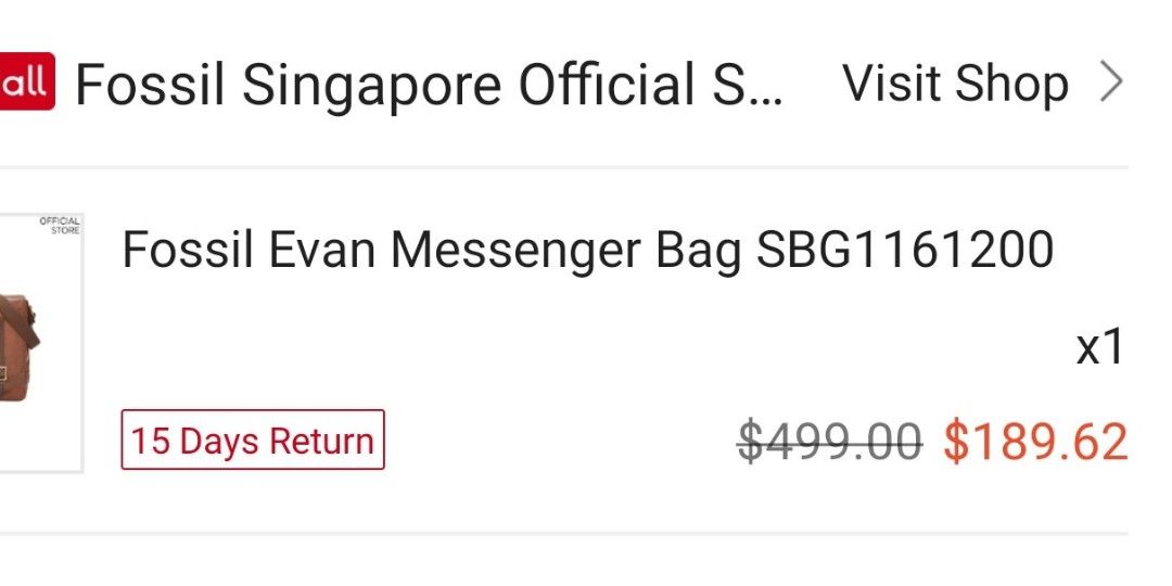 Fossil Evan Messenger Bag, Men's Fashion, Bags, Sling Bags on Carousell