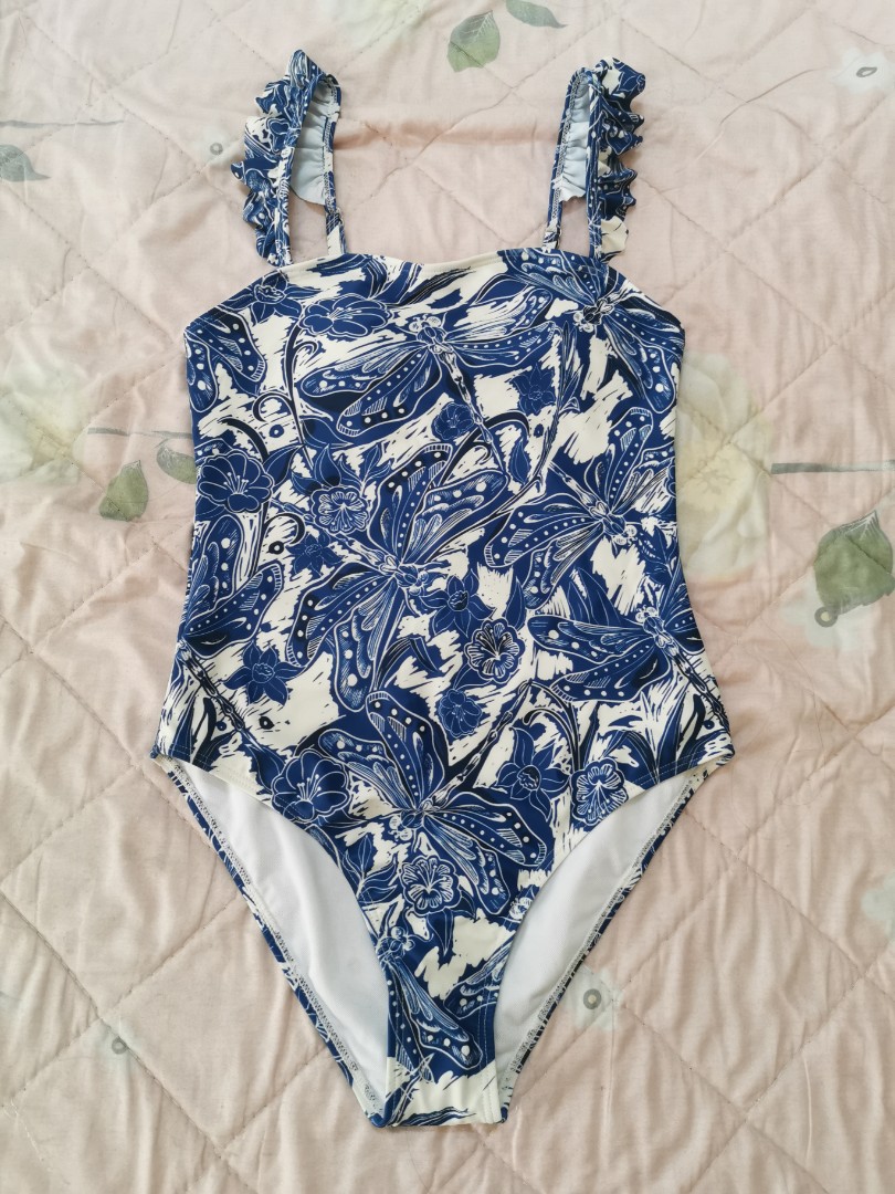 French Retro Flash Swimsuit One Piece on Carousell