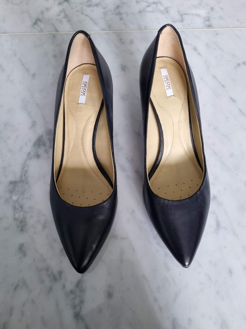 Geox black real leather pumps Women s Fashion Footwear Heels on