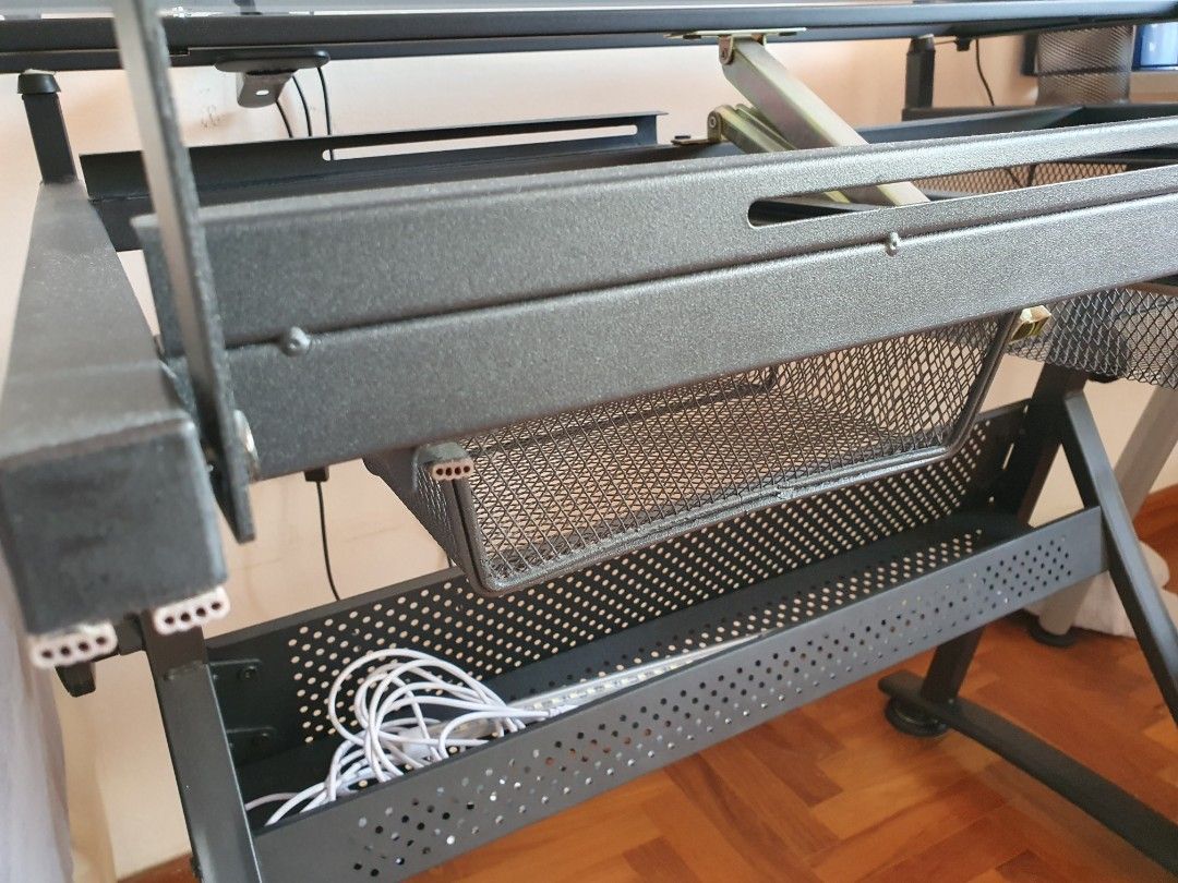 (SALE!) Glass Drafting table, Furniture & Home Living, Furniture