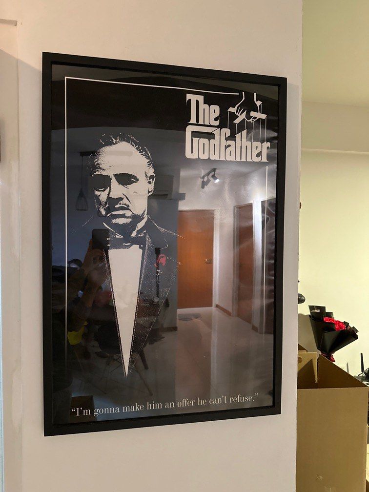 Godfather poster with frame, Furniture & Home Living, Home Decor