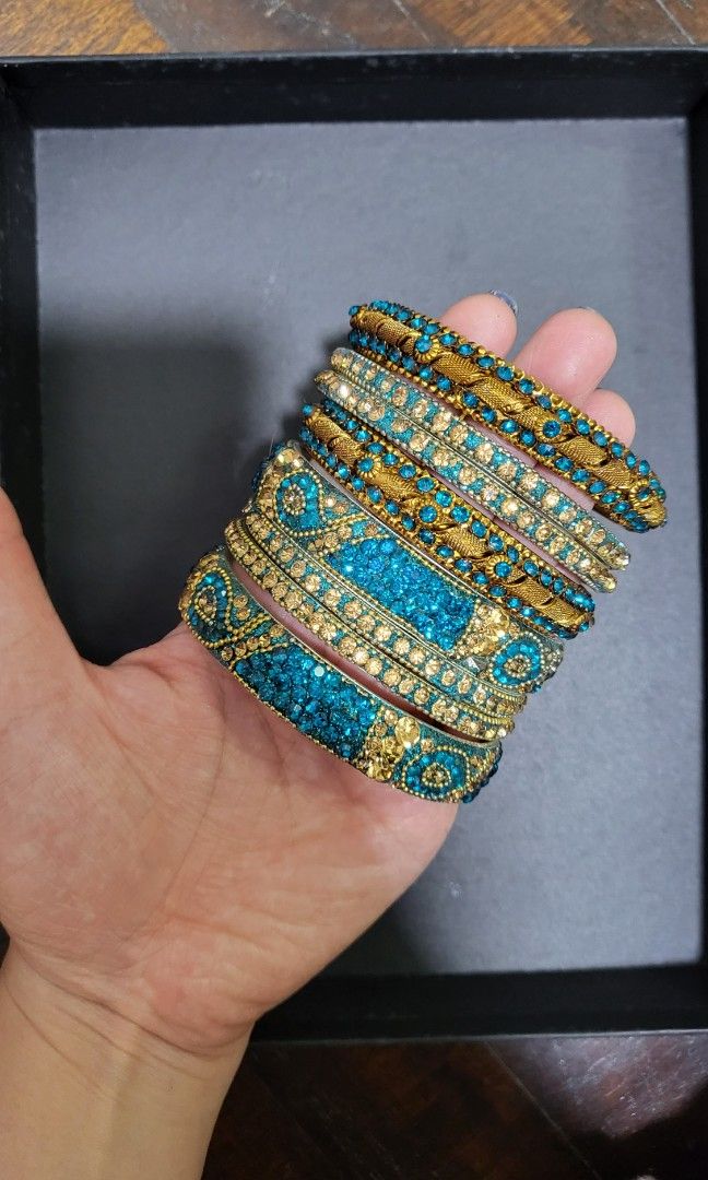 Gorgeous Mermaid Style Teal and Gold Saree Women s Fashion