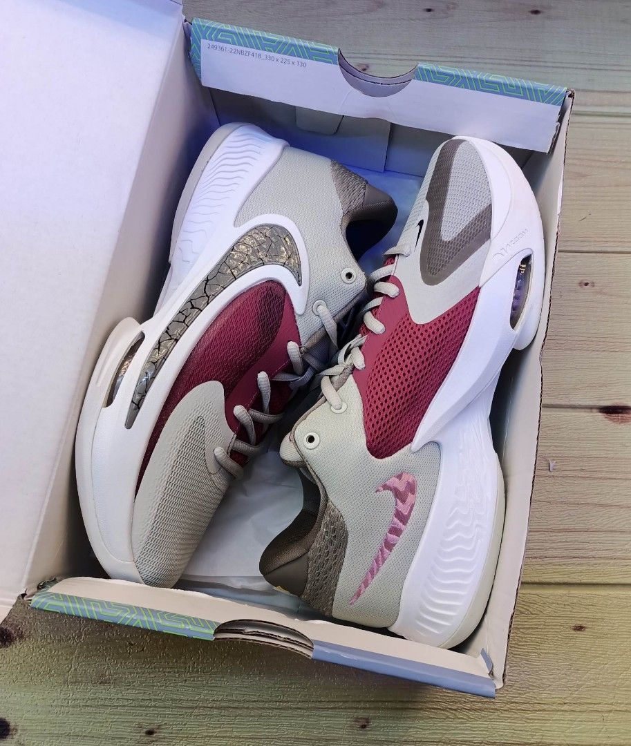gray maroon combination men s sizes 41 42 43 44 45 basketball shoes PREK 4 as