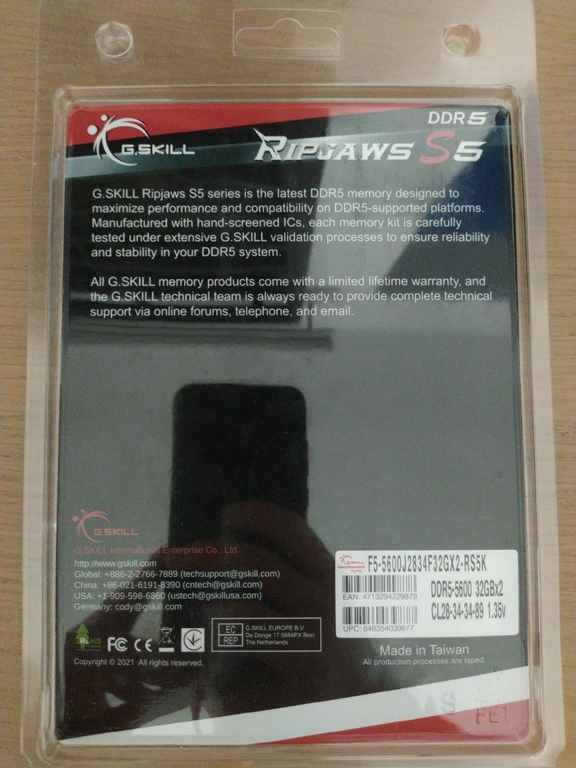 G.SKILL Ripjaws S5 Series 32GB (2 x 16GB) 288-Pin PC RAM DDR5 5600
