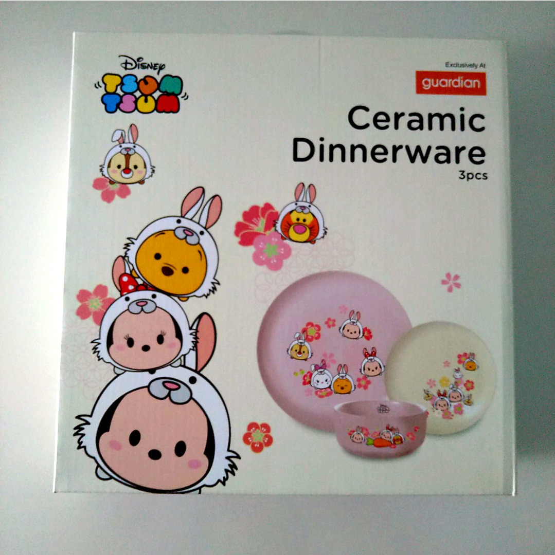 Guardian Disney Tsum Tsum 3 Pieces Set Ceramic Dinnerware