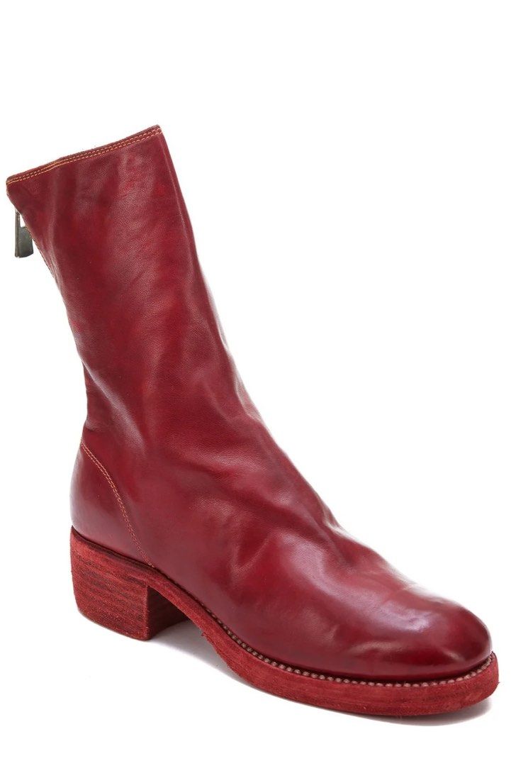 Red leather sales shoe boots