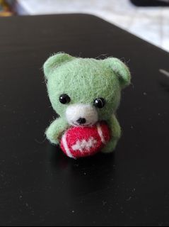 Handmade Needle Felted Bear American Football