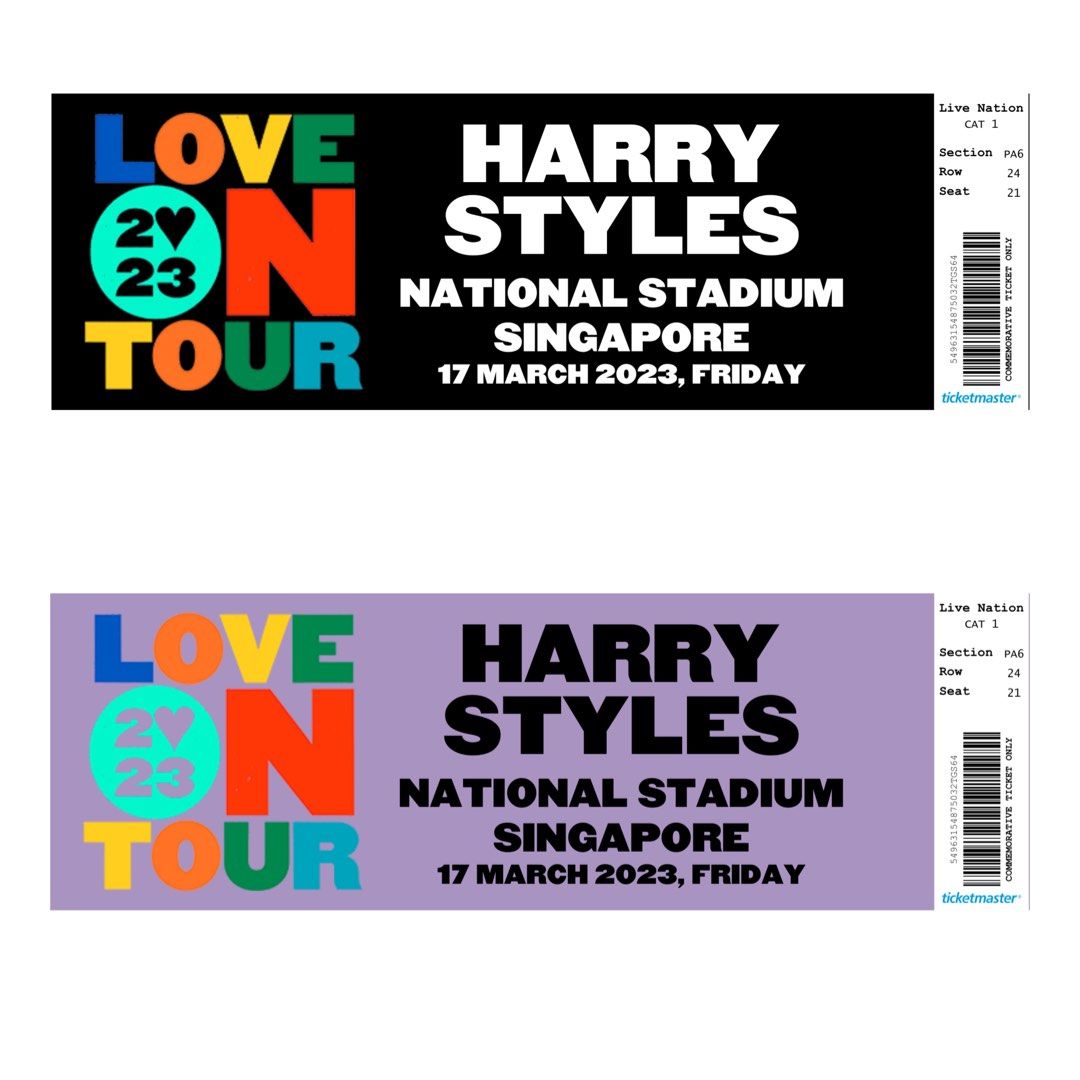 Harry Styles Commemorative Ticket [Fan Made], Tickets & Vouchers, Event
