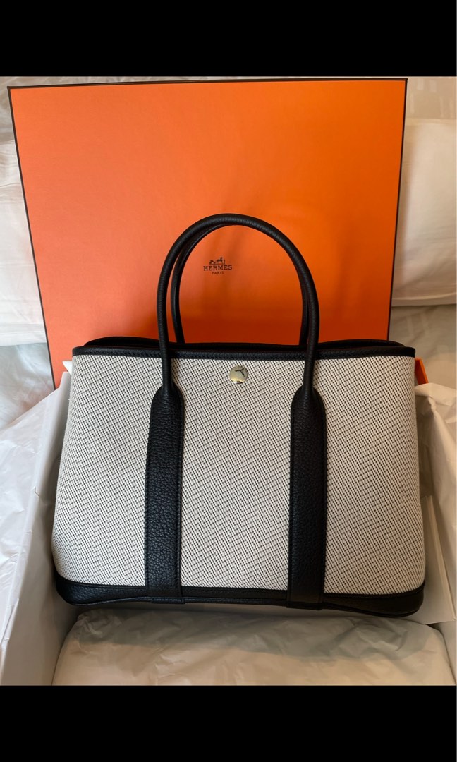 Hermes Garden Party 30 Noir, Luxury, Bags & Wallets on Carousell