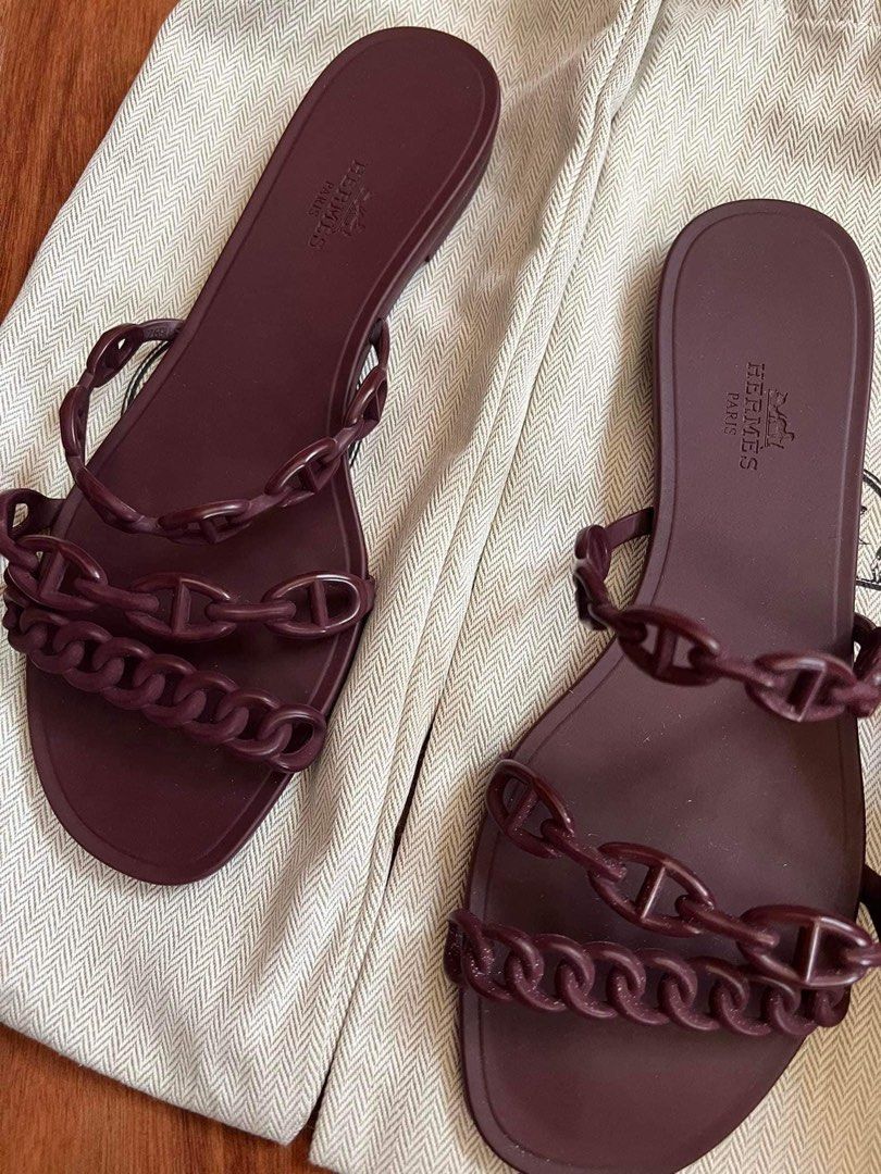 hermes jelly slippers