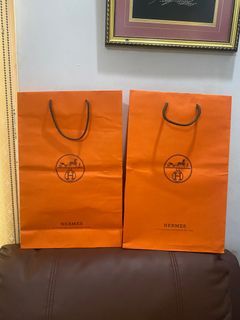 Hermes paper bag & box 💯 Authentic from boutique, Luxury, Bags & Wallets  on Carousell