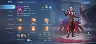 *HIGH MMR* cecilion collector + franco legend — mobile legends, high rank, stacked mlbb account, ml acc