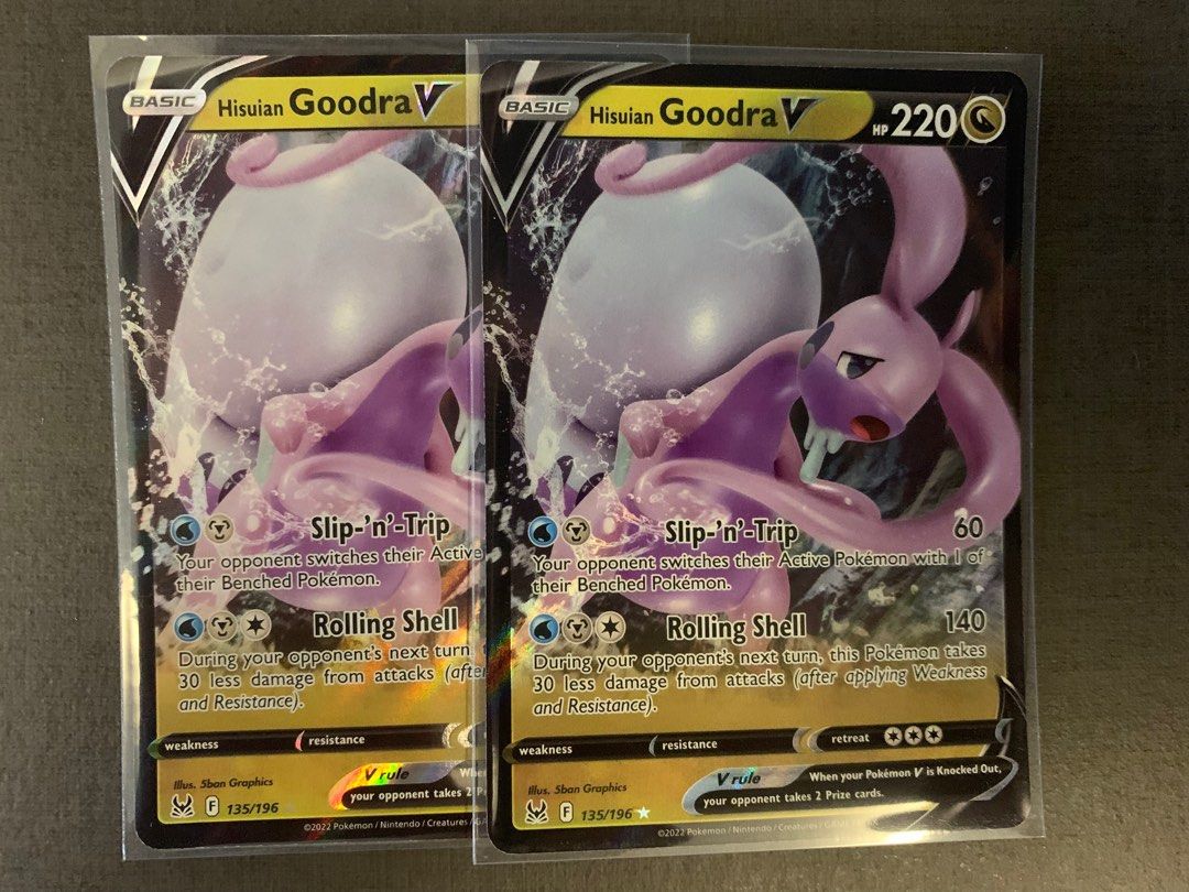 Hisuian Goodra V - 135/196 Pokemon Lost Origin, Hobbies & Toys, Toys &  Games on Carousell