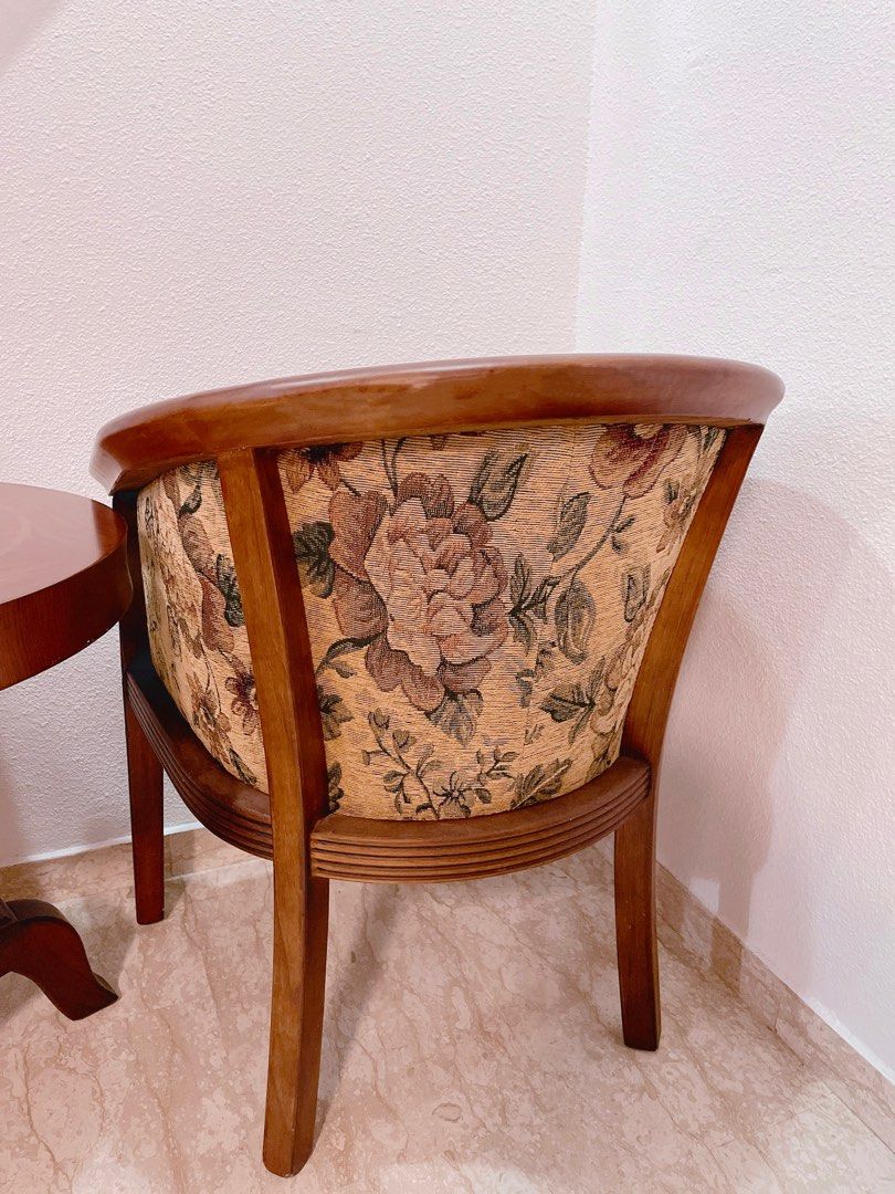 HK Design Chair & Side table Set, Furniture & Home Living, Furniture