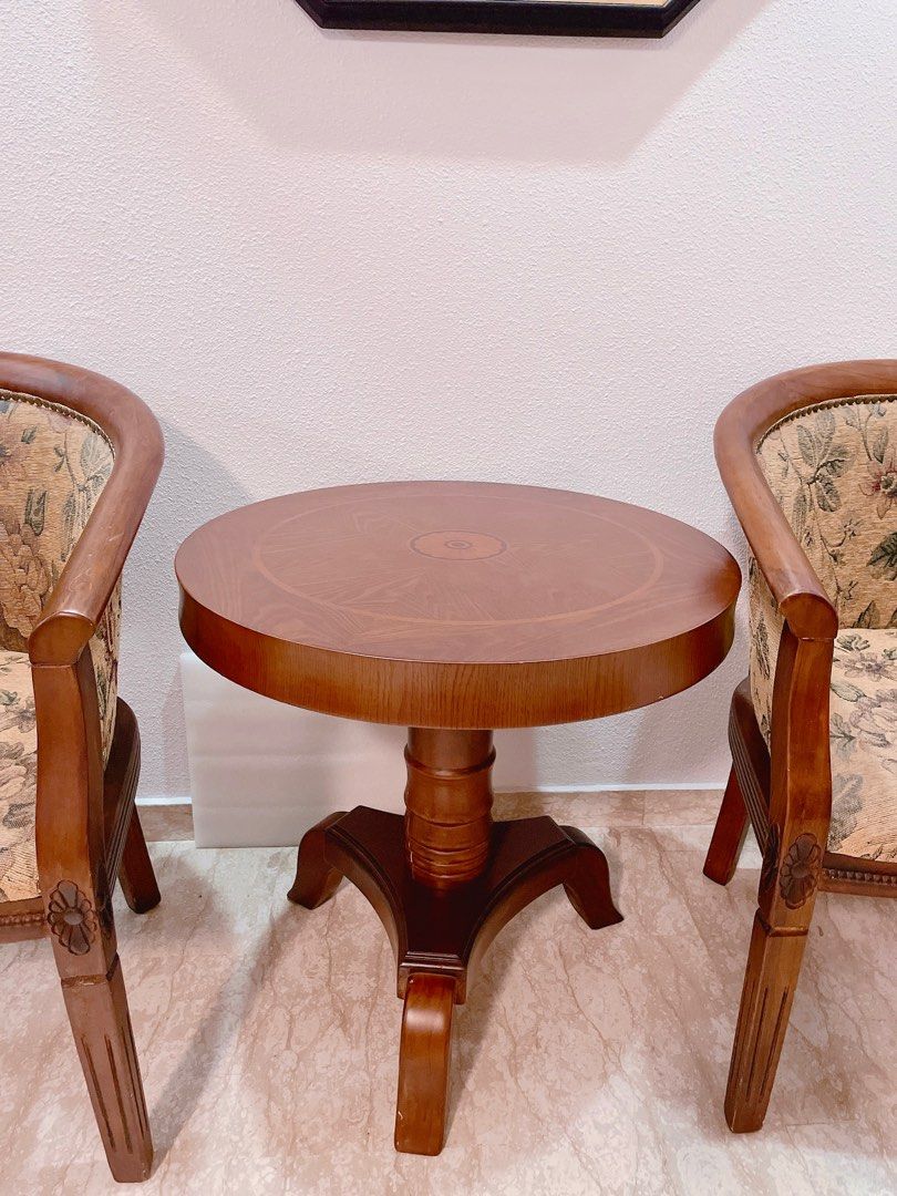 HK Design Chair & Side table Set, Furniture & Home Living, Furniture