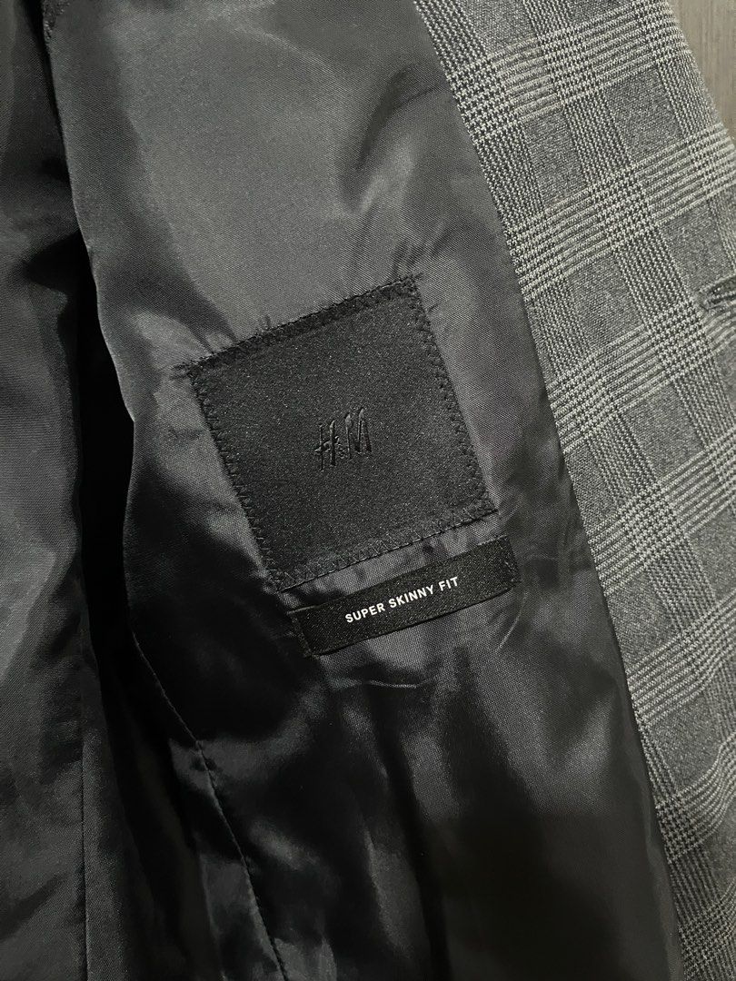 H&m super 2025 skinny fit blazer